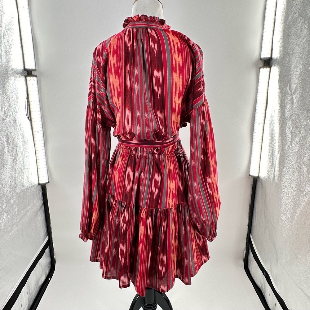 Lauren Ralph Lauren dress size 6 red southwestern rodeo 100% cotton button down - Picture 5 of 11